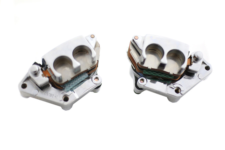 V-Twin - Chrome Front 2 Piston Caliper Set
