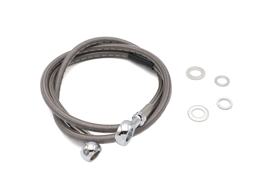Edelbrock #R08722DS - Stainless Steel Front Brake Hose 44 inch