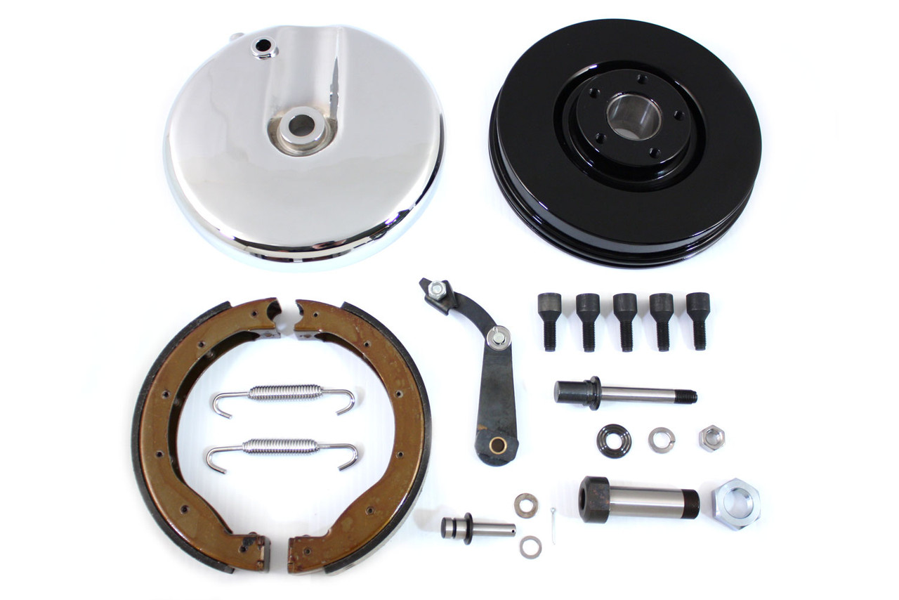 V-Twin - Front Brake Backing Plate Kit Polished