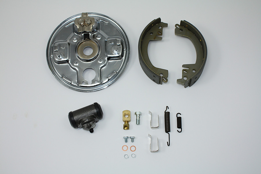 Motorshop - Rear Hydraulic Brake Backing Plate Kit Chrome