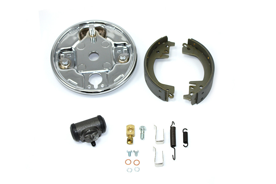 Motorshop - Rear Hydraulic Brake Backing Plate Kit Chrome