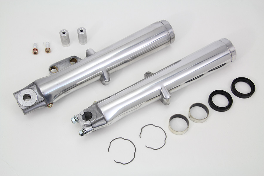 V-Twin - Polished Lower Fork Slider Single Disc