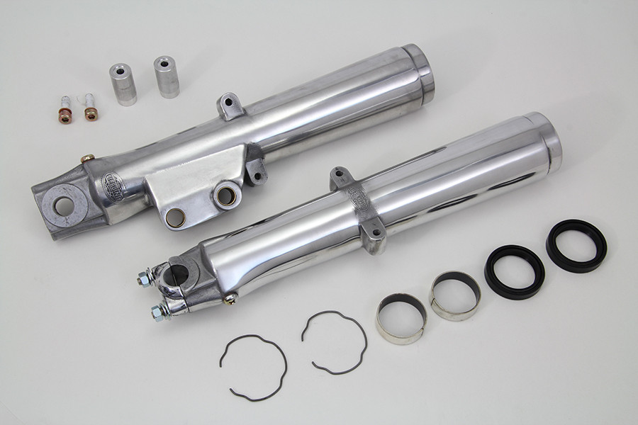 V-Twin - Polished Lower Fork Slider Single Disc