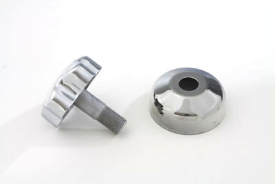 V-Twin #19556P - Chrome Fork Damper Knob with Cover