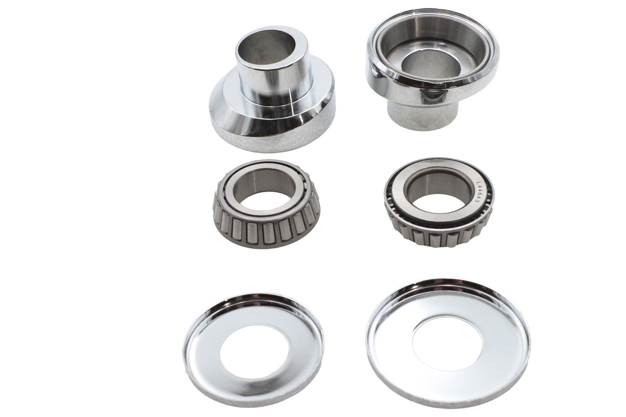 V-Twin - 3° Raked Fork Neck Cup Kit Chrome