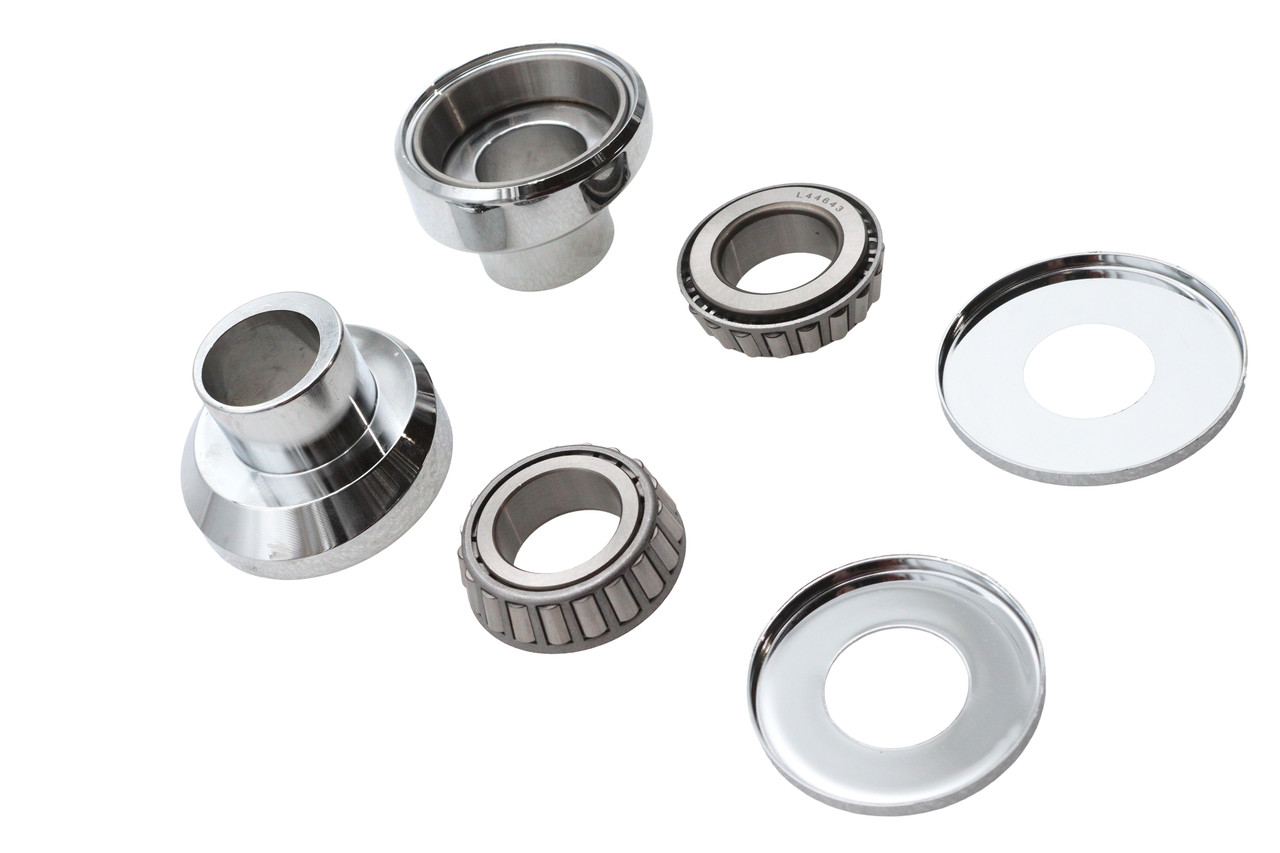 V-Twin - 3° Raked Fork Neck Cup Kit Chrome