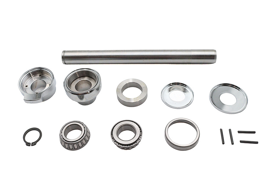 V-Twin - 3° Raked Fork Neck Cup Kit Chrome