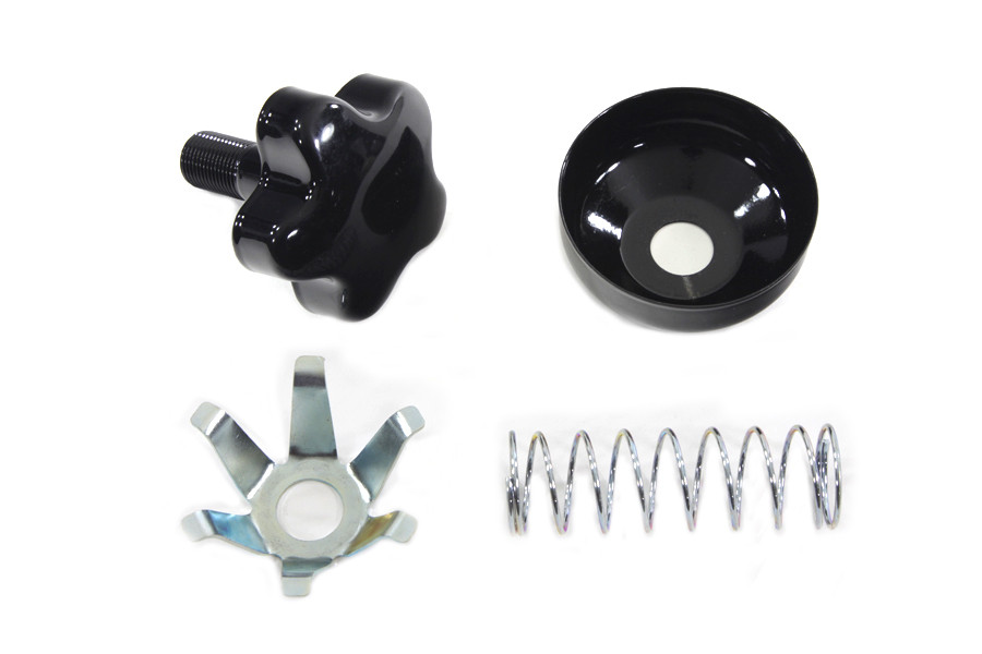 V-Twin #19556D - FL Fork Steering Damper Knob Kit Black