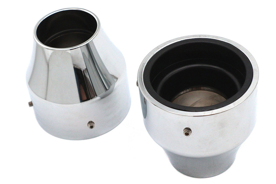 V-Twin - 41mm Fork Boot Covers Chrome