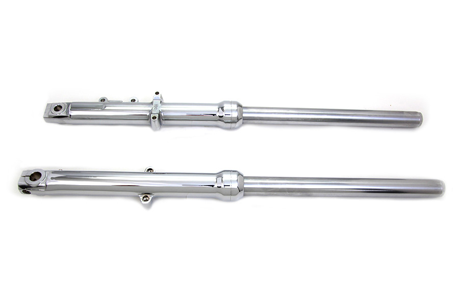 Motorshop - 39mm Fork Slider Assembly Single Disc with Chrome Sliders