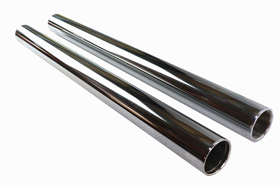 V-Twin #X-0 - Chrome 41mm Fork Tube Set 20 inch Total Length