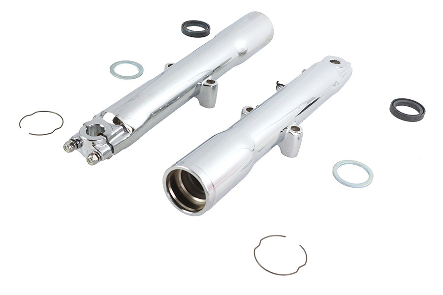 V-Twin #094168 - 41mm Chrome Fork Slider Set