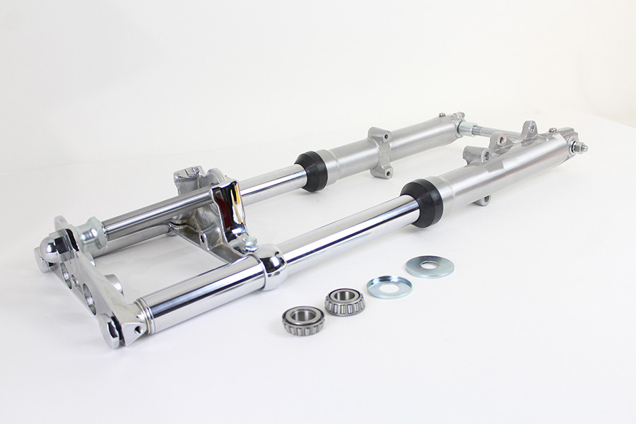 V-Twin - 41mm Wide Glide Fork Assembly with Polished Sliders