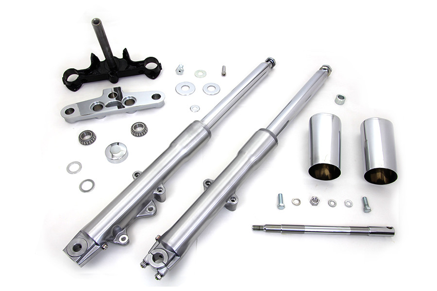 V-Twin - 41mm Fork Assembly with Polished Sliders