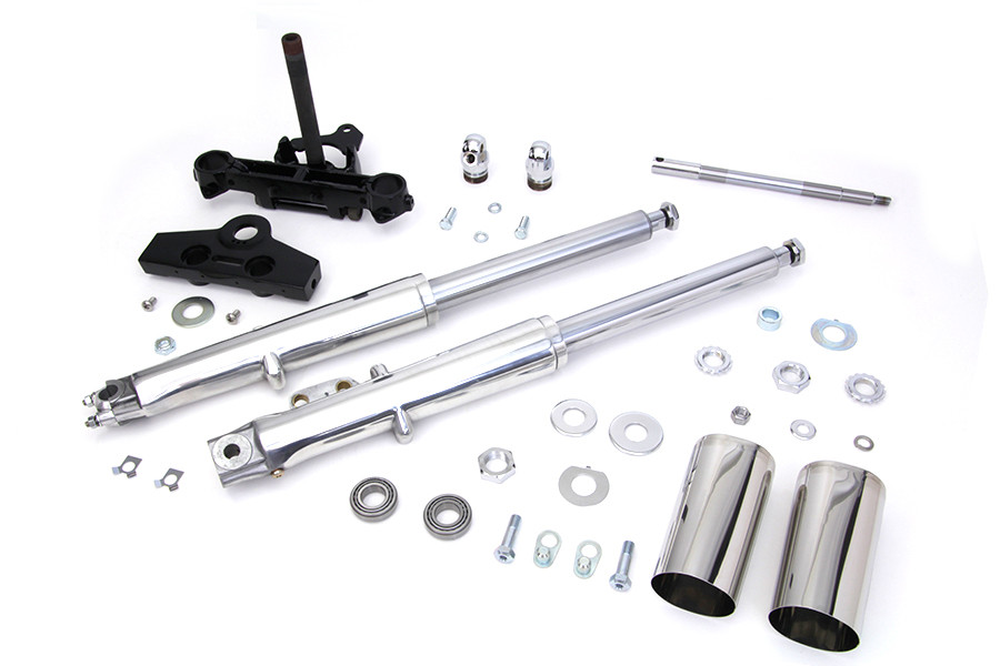 V-Twin - 41mm Adjustable Fork Tube Assembly with Polished Sliders