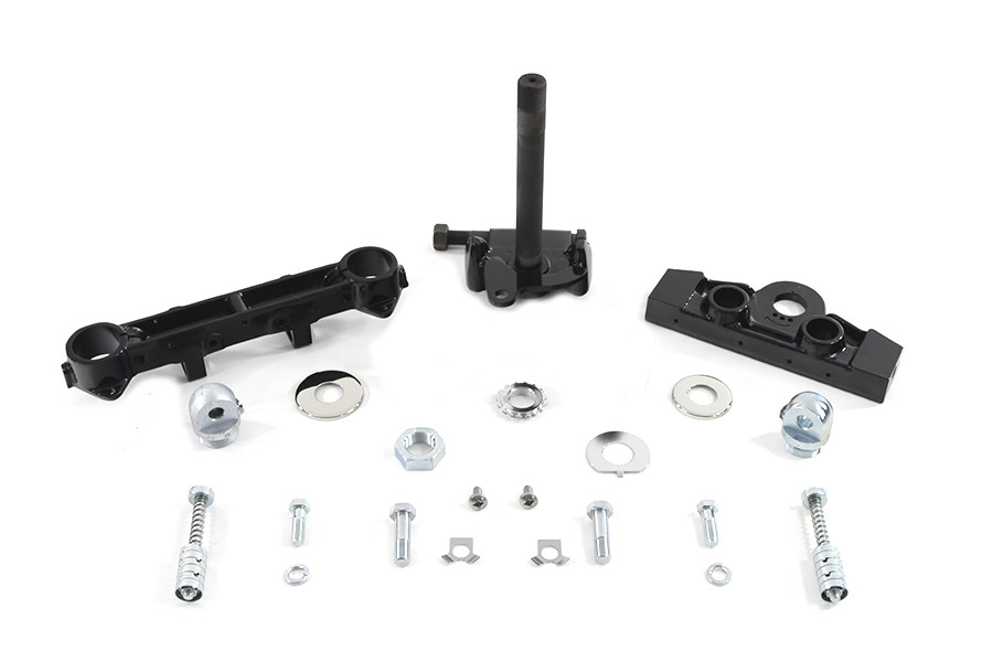V-Twin - Black Adjustable Triple Tree Set