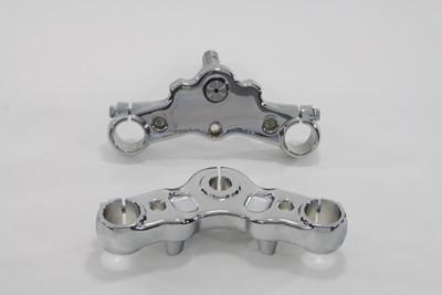 V-Twin - Chrome Triple Tree Kit