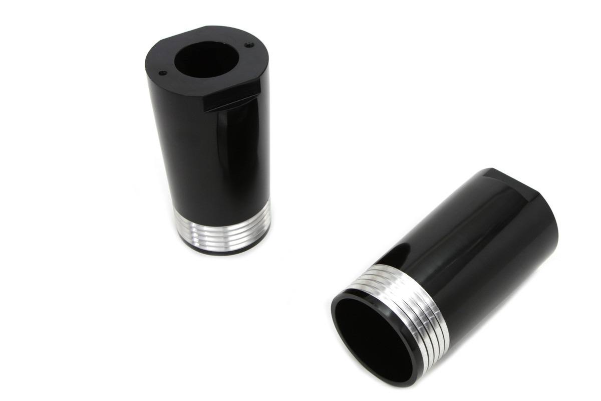 V-Twin #1414 - Black Fork Slider Cover Set Tapered Style