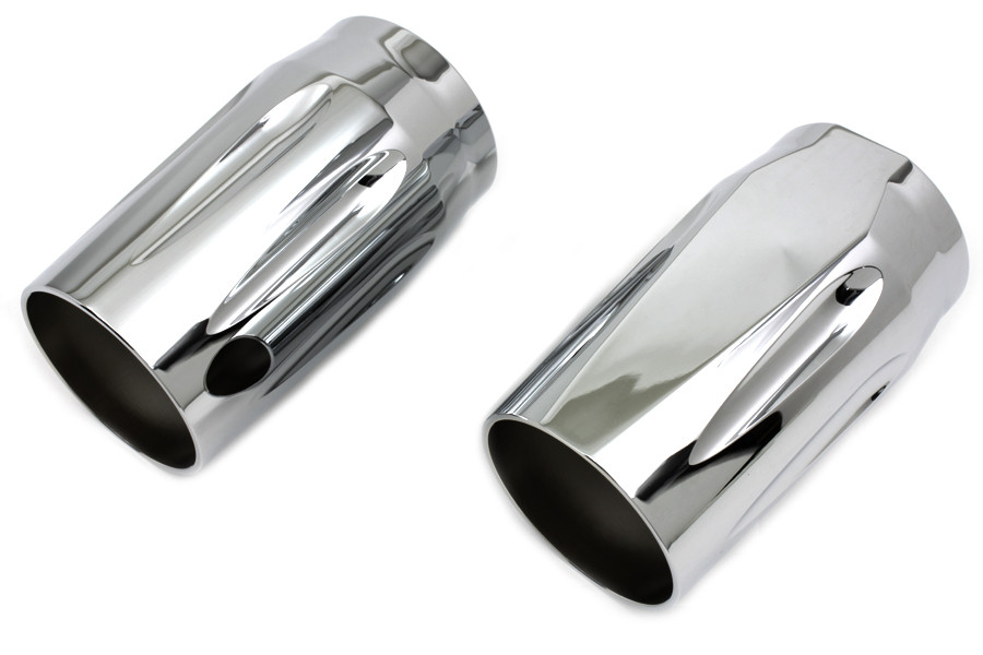 V-Twin #77554A - Chrome Fork Slider Cover Set