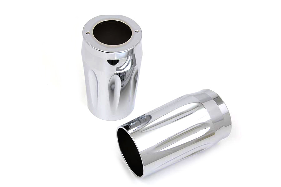 V-Twin #77554C - Chrome Fork Slider Cover Set