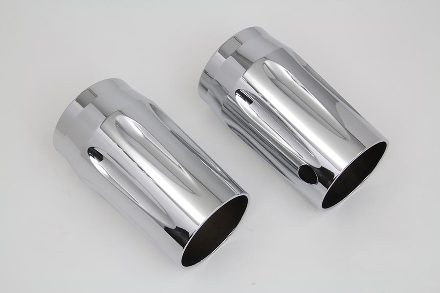 V-Twin #77554C - Chrome Fork Slider Cover Set