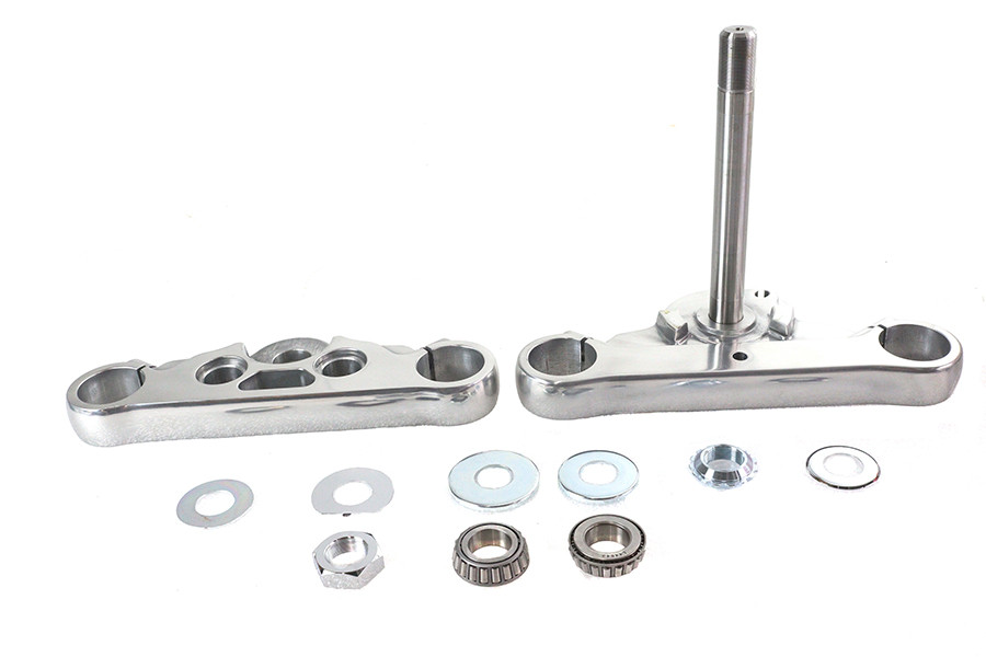 V-Twin - FXDWG Fork Triple Tree Set Polished