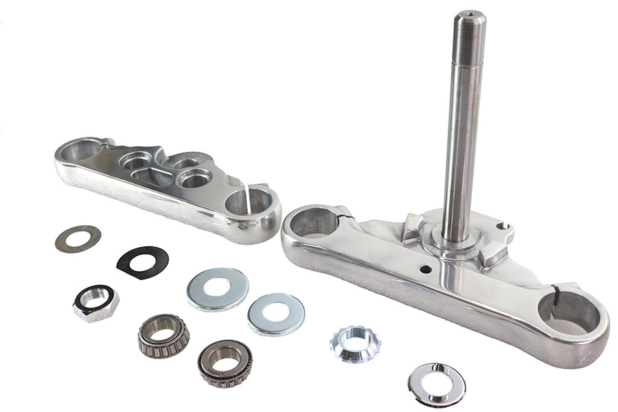 V-Twin - FXDWG Fork Triple Tree Set Polished