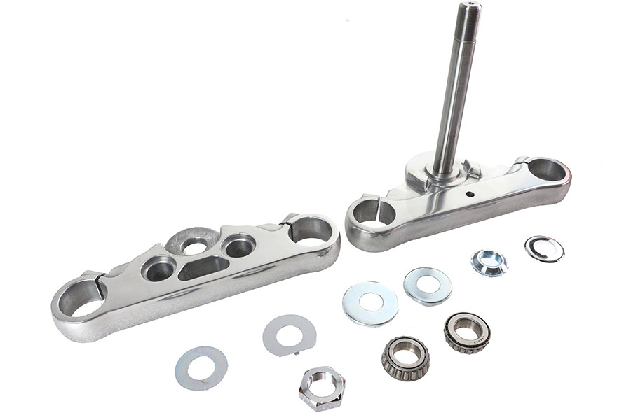 V-Twin - FXDWG Fork Triple Tree Set Polished
