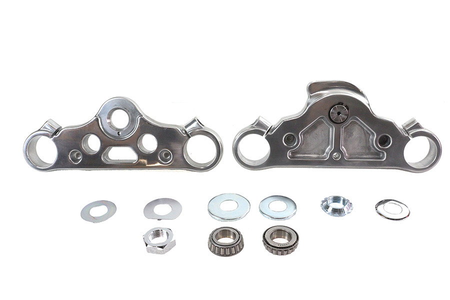 V-Twin - FXDWG Fork Triple Tree Set Polished