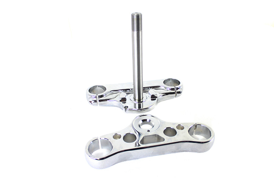 V-Twin - FXDWG 49mm Triple Tree Set Chrome