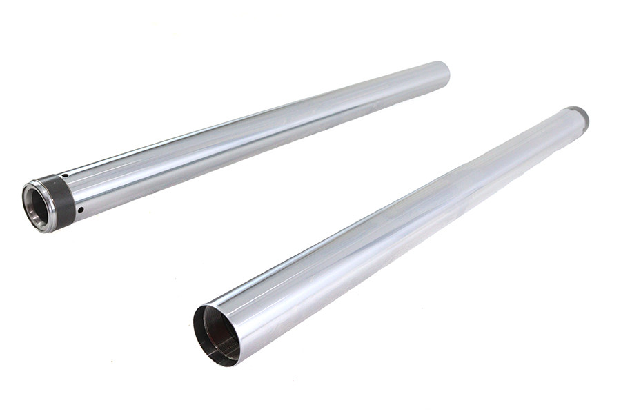 V-Twin #094613 - Hard Chrome 49mm Fork Tube Set 2 inch Over Stock