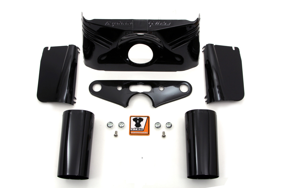 V-Twin #72547B - Black Fork Cover Kit