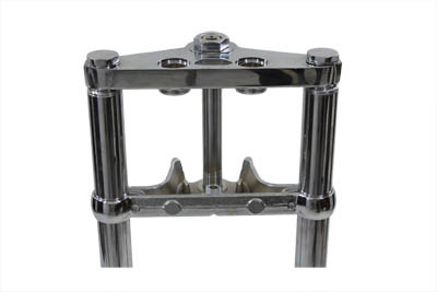 V-Twin - Fork Assembly with Polished Sliders 4 inch Over Stock