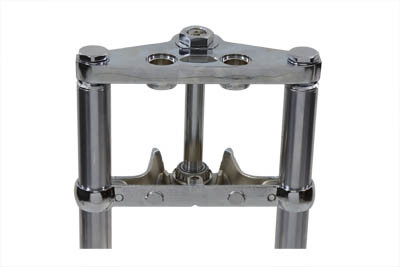 V-Twin - Fork Assembly with Chrome Sliders 6 inch Over Stock