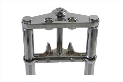 Motorshop - Fork Assembly with Chrome Sliders 6 inch Over Stock