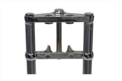 V-Twin - Fork Assembly with Chrome Sliders 4 inch Over Stock