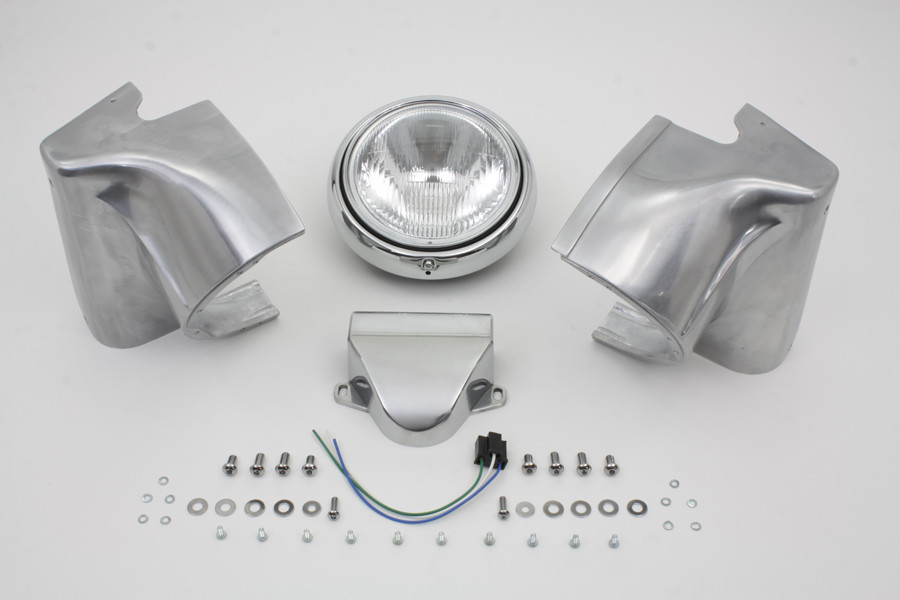 V-Twin #65007P - 7 inch Headlamp Cowl Kit