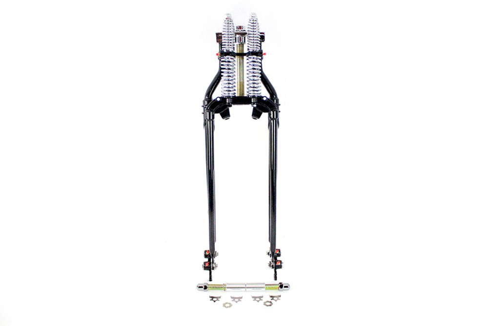 V-Twin #35242 - 24 inch Spring Fork Kit Offset Black