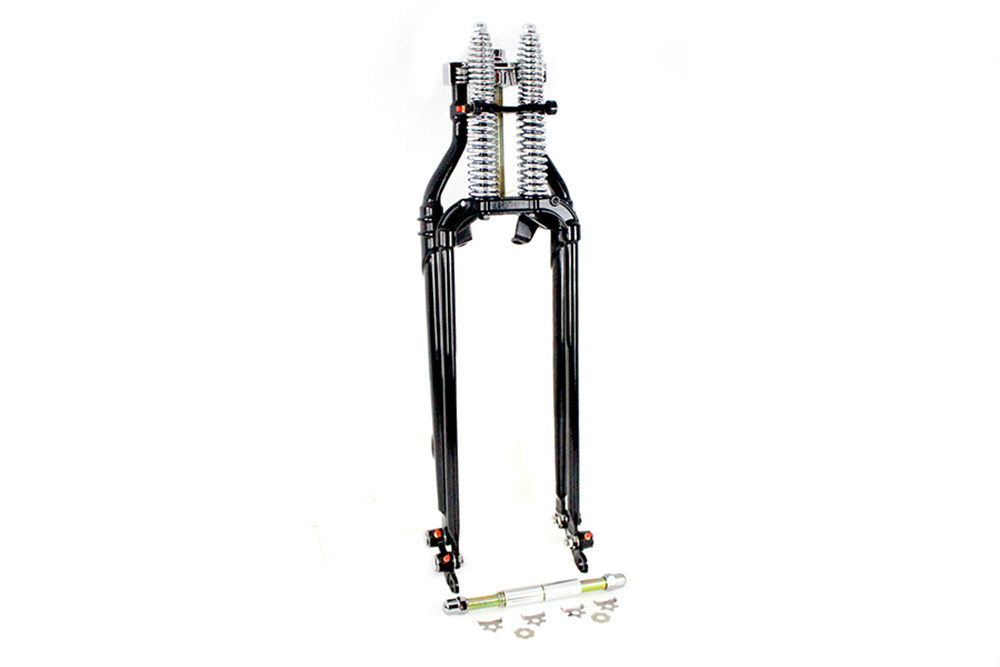V-Twin #35242 - 24 inch Spring Fork Kit Offset Black