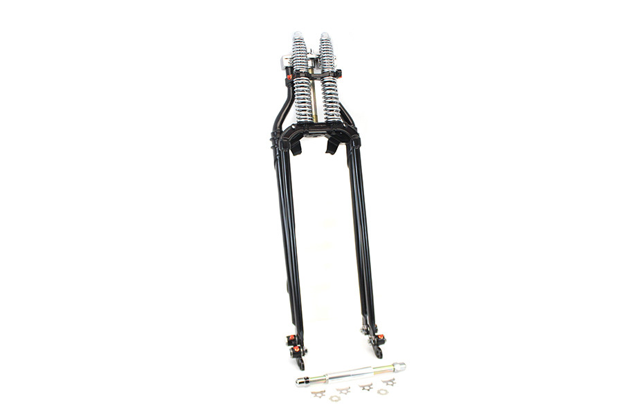 V-Twin #35243 - 25-1/2 inch Spring Fork Kit Offset Black