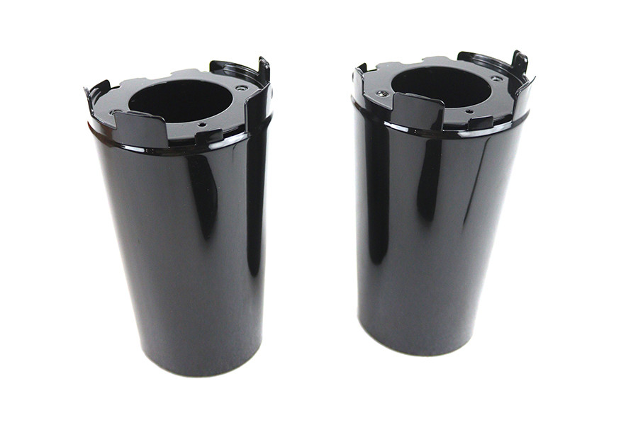 V-Twin #78303B - Upper Fork Slider Cover Set Gloss Black