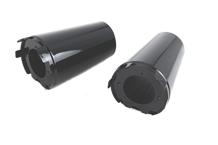 V-Twin #78303B - Upper Fork Slider Cover Set Gloss Black