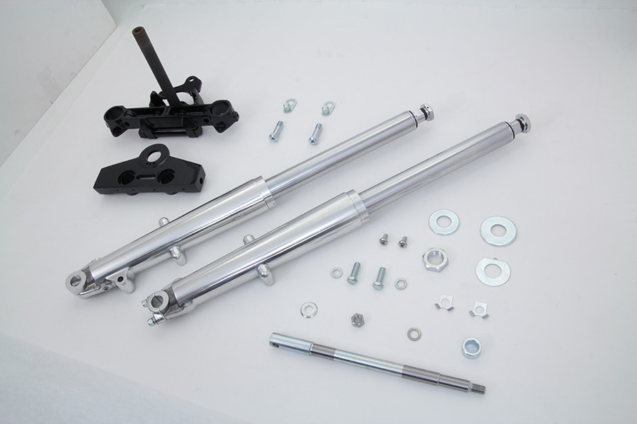 V-Twin - 41mm Adjustable Fork Assembly with Polished Sliders