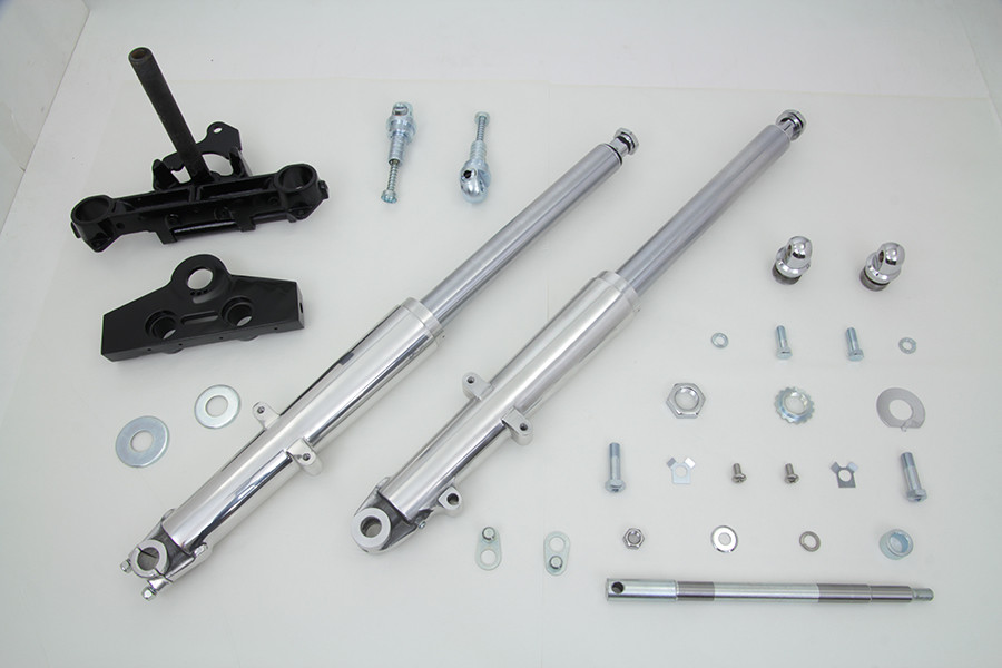 V-Twin - 41mm Adjustable Fork Assembly with Polished Sliders