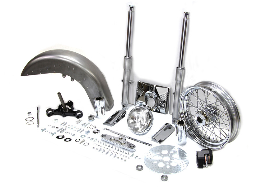 V-Twin - Fork Assembly with Polished Sliders