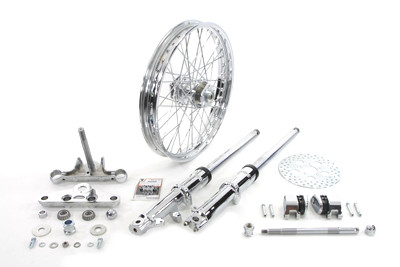 V-Twin - 41mm Fork Assembly with Chrome Sliders 21 inch Wheel