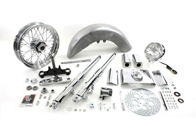 V-Twin - 41mm Fork Assembly with Chrome Sliders 16 inch Wheel