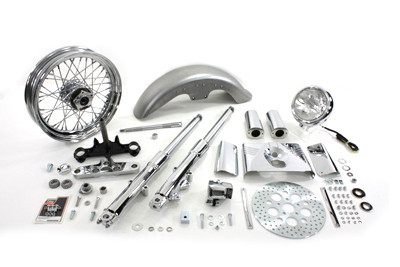 V-Twin - 41mm Fork Assembly with Chrome Sliders 16 inch Wheel