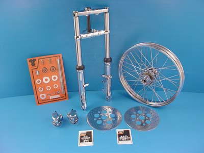 V-Twin - Fork Assembly with Chrome Sliders 21 inch Wheel