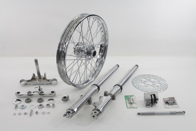 V-Twin - Fork Assembly with Polished Sliders 21 inch Wheel